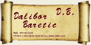 Dalibor Baretić vizit kartica